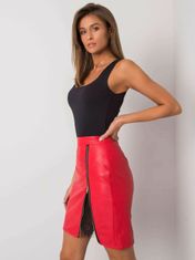 Kraftika Červená sukně z umělé kůže, velikost xl