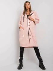 RELEVANCE Špinavý růžový svetr s kapucí, velikost l / xl
