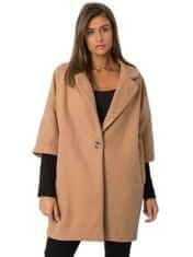 RUE PARIS Camel oversize kabát, velikost s / m