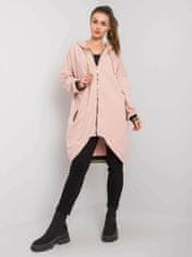 RELEVANCE Špinavě růžová bavlněná mikina s kapucí, velikost l / xl