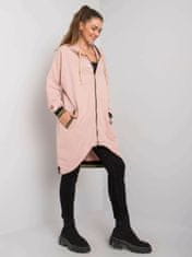 RELEVANCE Špinavá růžová bavlněná mikina s kapucí, velikost s / m