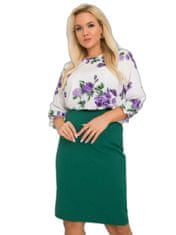 Kraftika Tmavě zelená klasická sukně plus velikost, velikost 48