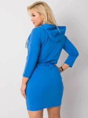 RELEVANCE Modré plus velikost bavlněné šaty