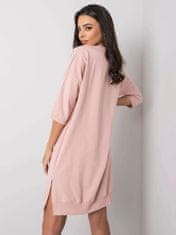 RELEVANCE Špinavé růžové bavlněné šaty na zip, velikost l / xl