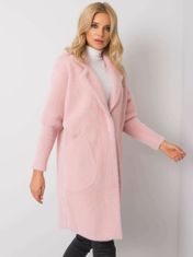 Kraftika Světle růžový kabát alpaka s kapsami