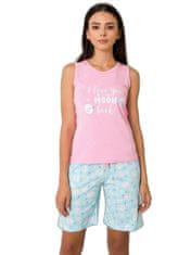 Kraftika Růžovo-modré pyžamo s potiskem, velikost xl