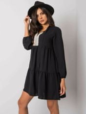 RUE PARIS Černé volné šaty, velikost l / xl, 2016103053650