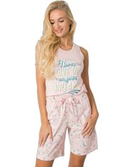 Kraftika Světle růžové pyžamo dámské se vzorem, velikost m