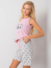 Kraftika Dámské růžové pyžamo se vzorem, velikost xl