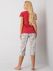 Kraftika Červené dámské pyžamo s potiskem, velikost xl