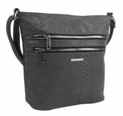 Kraftika Tmavě šedá crossbody dámská kabelka v kroko designu