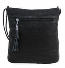 Kraftika Středně velká černá crossbody dámská kabelka nh8147