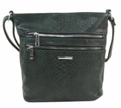 Kraftika Tmavě zelená crossbody dámská kabelka v kroko designu