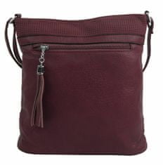 Kraftika Středně velká tmavě červená crossbody dámská kabelka nh8147