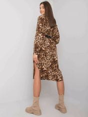 Och Bella O bella béžové leopardové šaty-košile