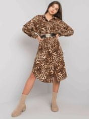 Och Bella O bella béžové leopardové šaty-košile