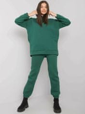 BASIC FEEL GOOD Tmavě zelená tepláková souprava s kalhotami, velikost l