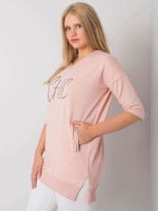 RELEVANCE Špinavé růžové bavlněné tunika dámské plus velikosti