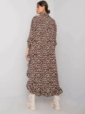Och Bella O bella béžové šaty-košile s leopardím potiskem