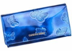 Gregorio Kožená modrá dámská peněženka s motýly v dárkové