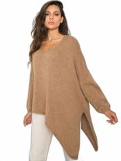 Och Bella Camel ženský asymetrický svetr