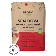 ProBio Mouka špaldová celozrnná jemně mletá BIO 1 kg