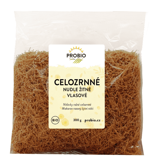 ProBio Nudle žitné celozrnné vlasové BIO 300 g