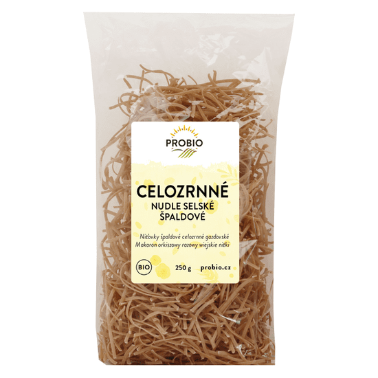 ProBio Nudle špaldové celozrnné selské 250 g BIO PROBIO