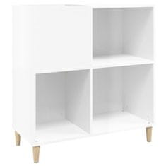 Vidaxl Skříňka na LP desky lesklá bílá 84,5x38x89 cm kompozitní dřevo