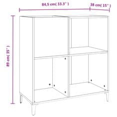 Greatstore Skříňka na LP desky dub sonoma 84,5x38x89 cm kompozitní dřevo