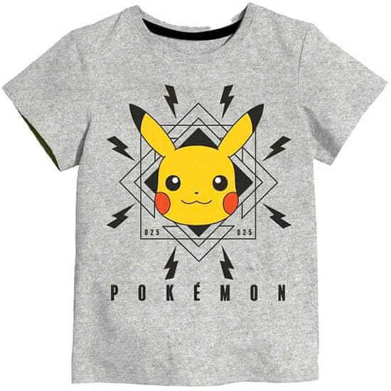 Game Freak Dětské tričko Pokémon Pikachu bavlna šedé Velikost: 110/116