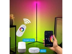 BOT Nordic chytrá rohová stojací LED lampa N2 140 cm WiFi RGB, bílá