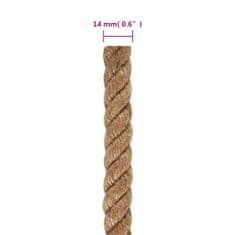 Vidaxl Jutové lano 50 m dlouhé 14 mm silné