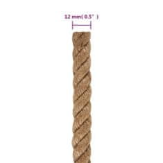 Vidaxl Jutové lano 25 m dlouhé 12 mm silné