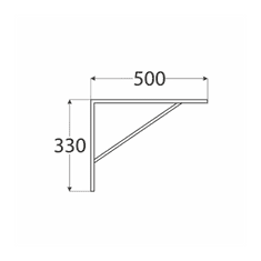 Velano WSWP 500 G konzole zpevněná 330x500 galvanizovaná