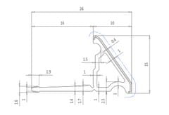 POLYSAN Krycí lišta pro vany a vaničky, 1200x1000mm, 2x roh, 2x zakončení, bílá 91021 - Polysan