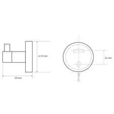 SAPHO X-ROUND E háček, chrom XR205 - Sapho