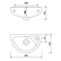 Creavit OVAL keramické umývátko 39x23cm, bílá TP040 - CREAVIT