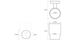 SAPHO X-ROUND sklenka, mléčné sklo, chrom XR903 - Sapho