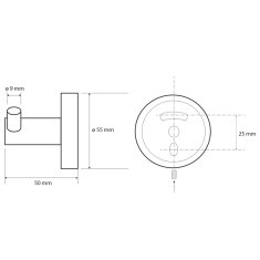 SAPHO X-ROUND E dvojháček, chrom XR202 - Sapho