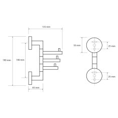 SAPHO X-ROUND trojháček otočný, chrom XR211 - Sapho