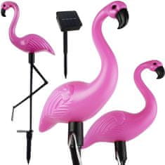 Northix Zahradní lampy na solární článek - Flamingo - 3 ks 