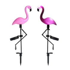 Northix Zahradní lampy na solární článek - Flamingo - 3 ks 