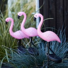 Northix Zahradní lampy na solární článek - Flamingo - 3 ks 