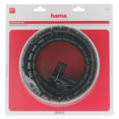 Hama trubice pro vedení kabelů, 2,5 m, 20 mm, černá