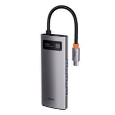 shumee Multifunkční USB hub 5v1 USB-C PD 100W HDMI šedý