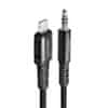 C1-06 MFI Lightning  / 3.5 jack audio kabel 1,2m Black