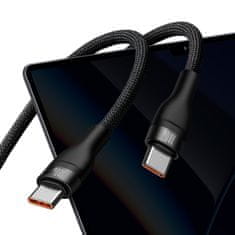 shumee Flash Series 2v1 USB-C 2xUSB-C 100W rychlonabíjecí kabel 1,5 m černý