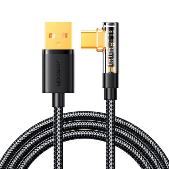 shumee Úhlový USB-C - USB kabel pro rychlé nabíjení a přenos dat 3A 1,2m černý