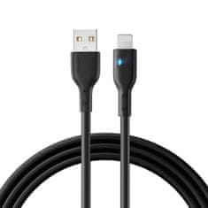 shumee iPhone kabel s LED indikátorem USB - Lightning 2,4A 2m černý